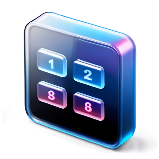 1 glass calculator icon - icon | sticker