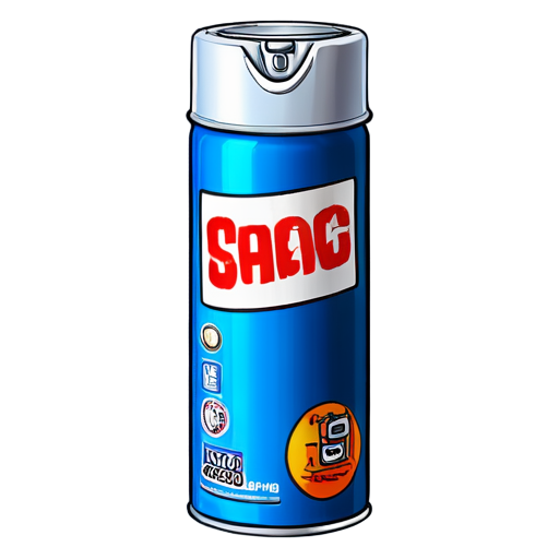 blue square spray can - icon | sticker