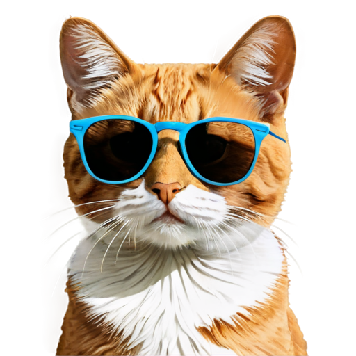 a cool cat in sunglasses - icon | sticker