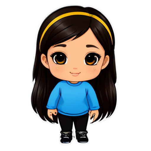 2D cute beauty avatar - icon | sticker