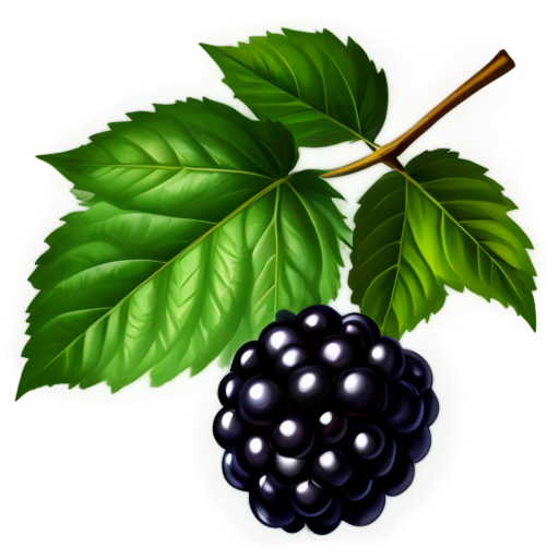 medieval blackberry, paint style - icon | sticker