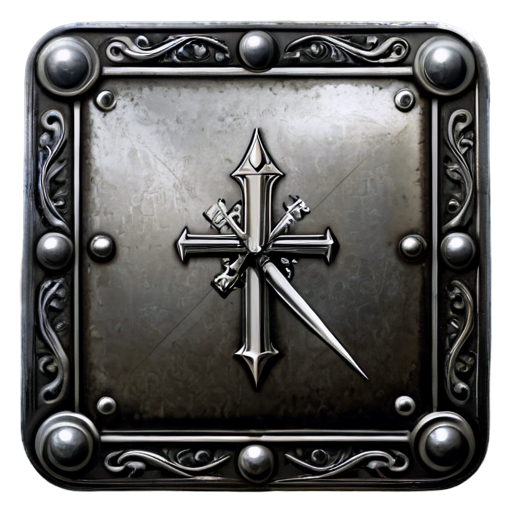 medieval steel square icon - icon | sticker