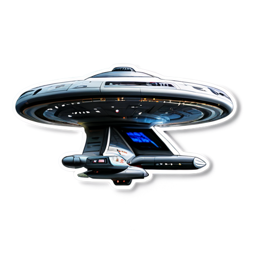 Beauty Star Trek Enterprise-D sticker - icon | sticker