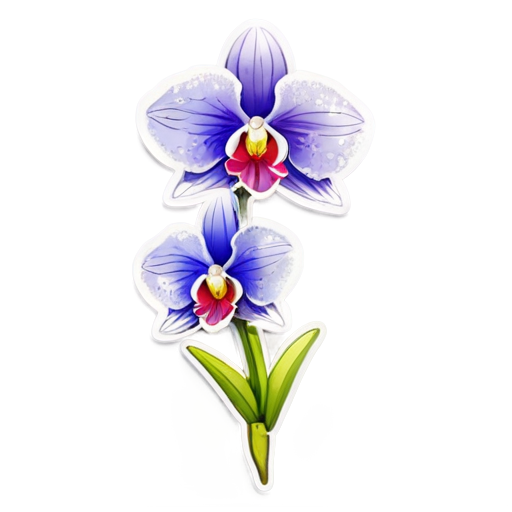 vanda orchid - icon | sticker