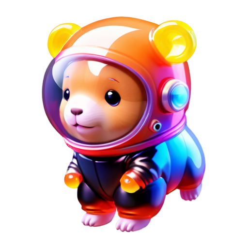 capybara in space, he is in a spacesuit, space is very beautiful with glows - icon | sticker