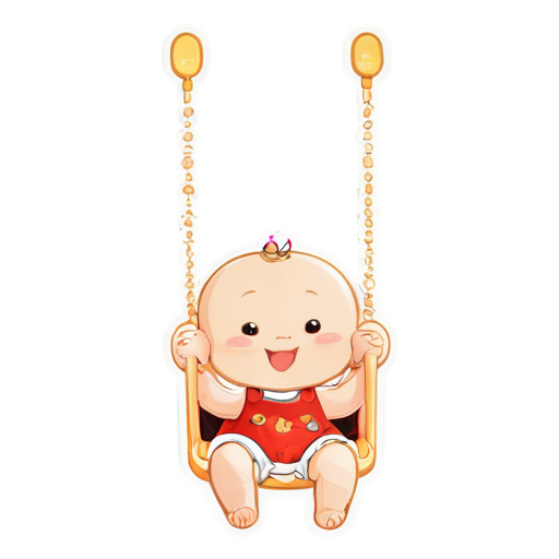 baby swing icon light beige no background - icon | sticker