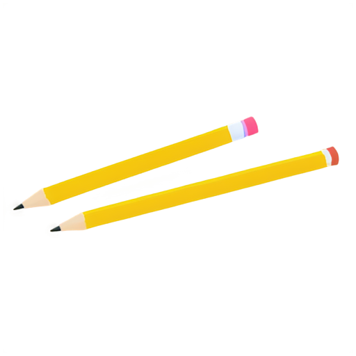 Multiple pencils lying flat on the table - icon | sticker