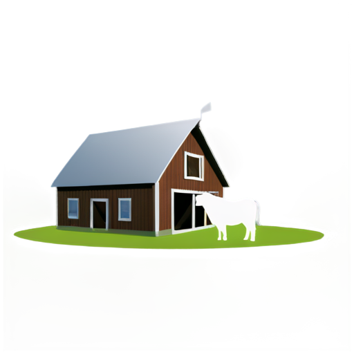 Farm animals barn - icon | sticker