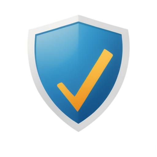 Create an icon for a browser extension called AdShield. The main element of the icon is a blue shield, symbolizing protection. The shield should have an image that indicates ad blocking, such as a crossed banner or pop-up window. There should be a small lock at the bottom of the shield, symbolizing data protection. The icon should be minimalistic and modern, with clear lines and no unnecessary details. - icon | sticker