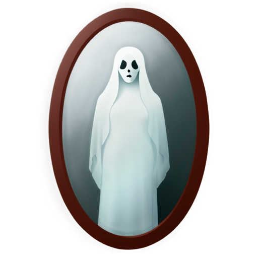 woman ghost in the mirror, horror. - icon | sticker