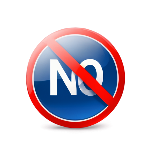 no sign icon - icon | sticker