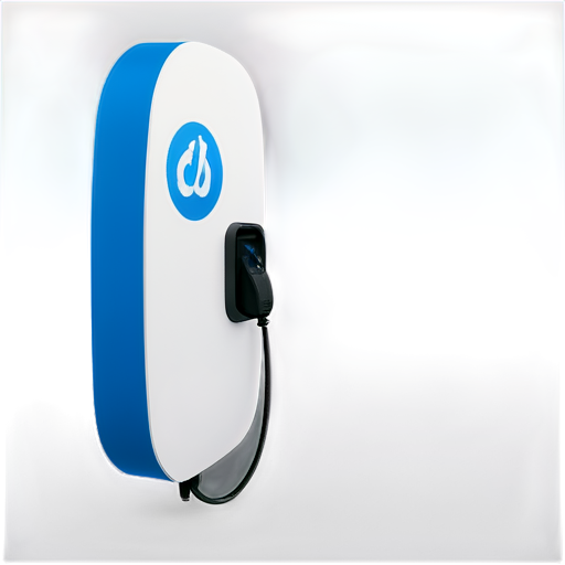 wallbox Charging station electro car, blue, white, sympel - icon | sticker