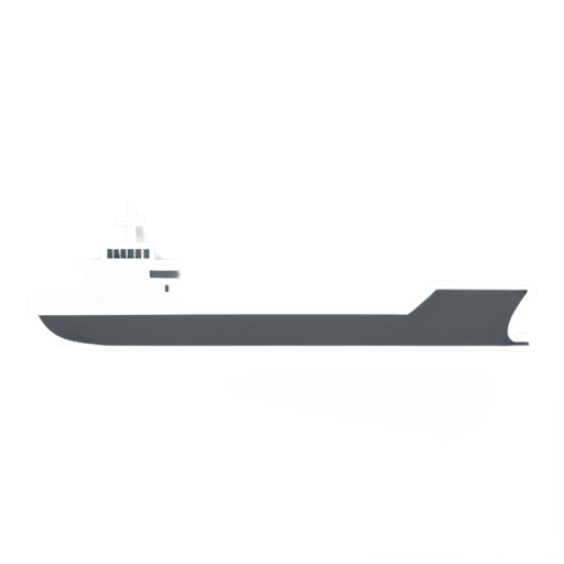 Outlined 2d Gas Tanker Ship Icon - icon | sticker