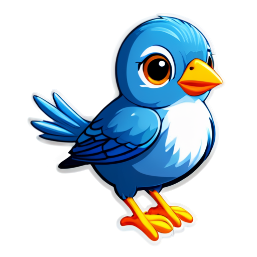 beautiful bird - icon | sticker