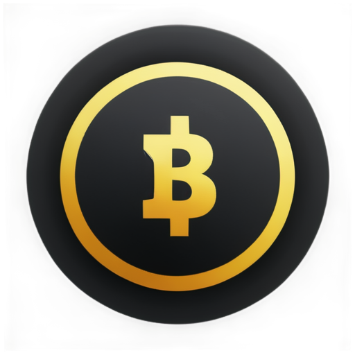 Crypto logo, cryptocurrency style, dark - icon | sticker