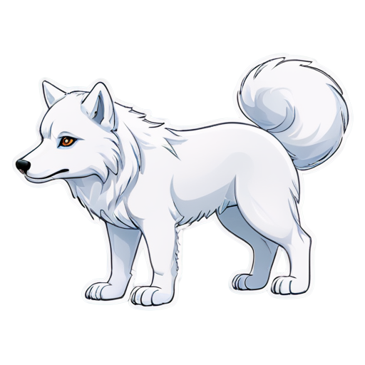 white wolf - icon | sticker