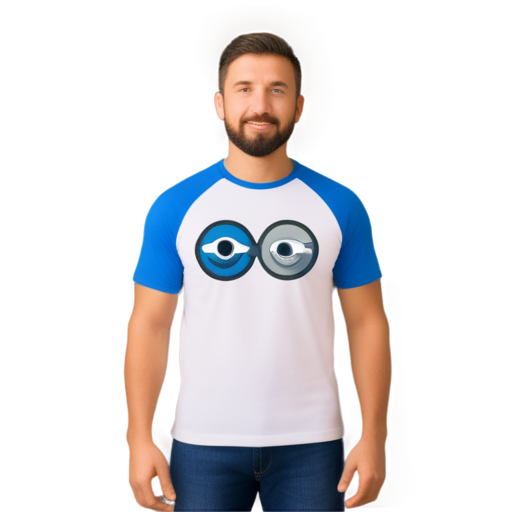 homem estilo pixar-style de 30 anos de barba e alargador na orelha com camiseta escrito "DISFLEX" - icon | sticker