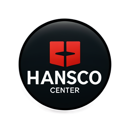 create the icon of stationery center that named as 'Hansco'. which provide stationery services. it should be in modern logo - icon | sticker