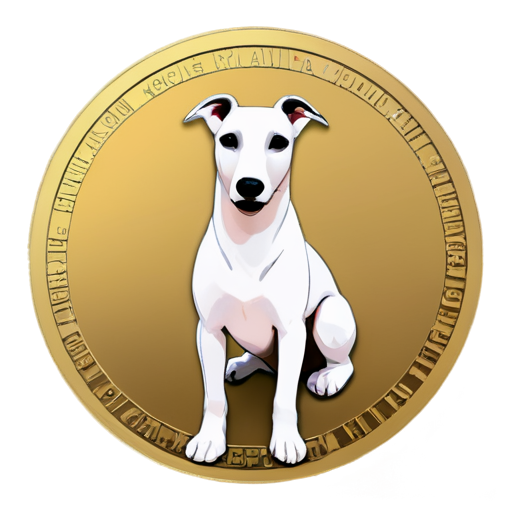 New crypto project: Ecosystem Circular Economy - This project create a main character call Whippet_crypto. This Character is very Happy, Sophisticated, High-tech, rich, unique, fashion, intelligent. this is the next meme coin. your breed are english whippet dog. please create a MEME COIN LOGO for made viral in a next moths. - icon | sticker