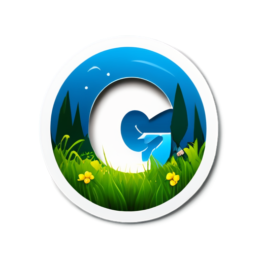 i want an icon related to nature, incorporate the letter "G" in the icon - icon | sticker