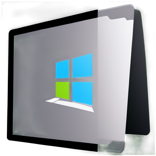 the windows os icon in the monitor for logo - icon | sticker