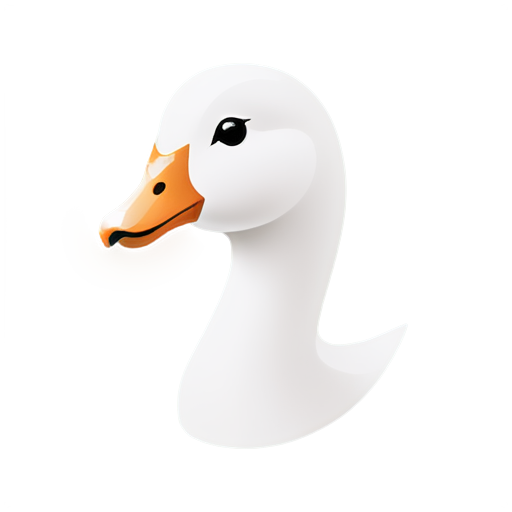 close-up of the head of a goose wiyh monocole - icon | sticker