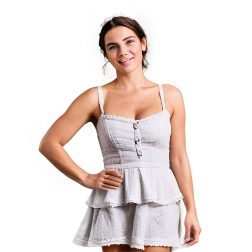 full shot body,transparent dress, sweaty wet curvy milkmaid sexy, barn, cow - icon | sticker