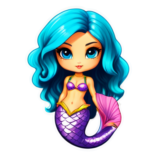 mermaid transformer - icon | sticker