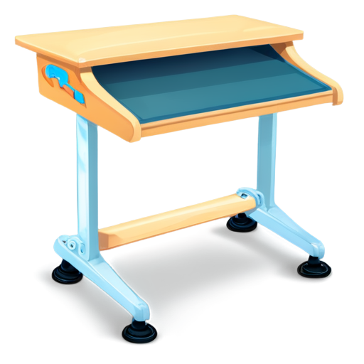 cute cartoon school desk - icon | sticker