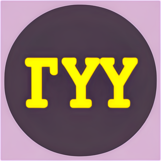 law flat icon with only with 2 colors without details in transparent background with the word TYY in bold font - icon | sticker