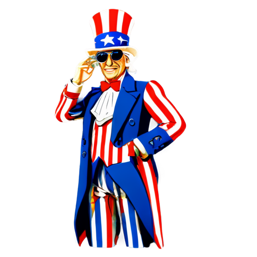 Virtual Reality of Uncle Sam - icon | sticker