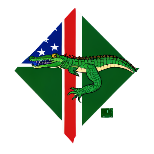 crocodile flag - icon | sticker