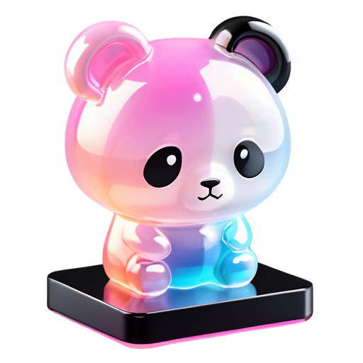two white and pink pandas - icon | sticker