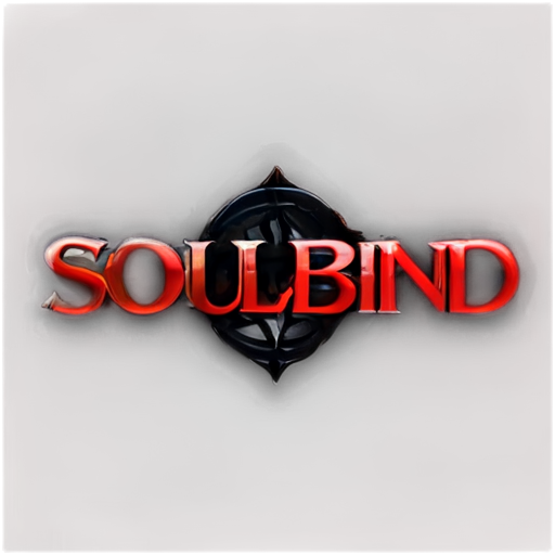 I need a logo for the site. It should be in the red and black and also it's dark shades. The site name is soulbind. It should be abstract logo without naming, maximum should have 2 letter. - icon | sticker