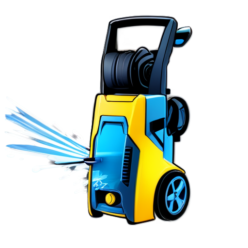 icon of a pressure washer shooting water - icon | sticker