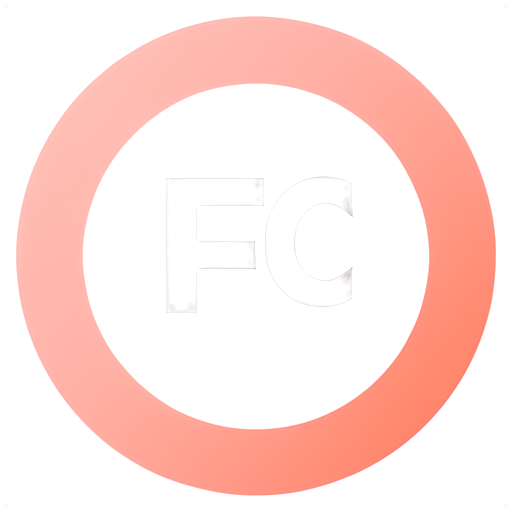 flat logo F and C - icon | sticker