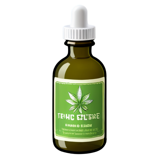 A bottle of thc tincture - icon | sticker