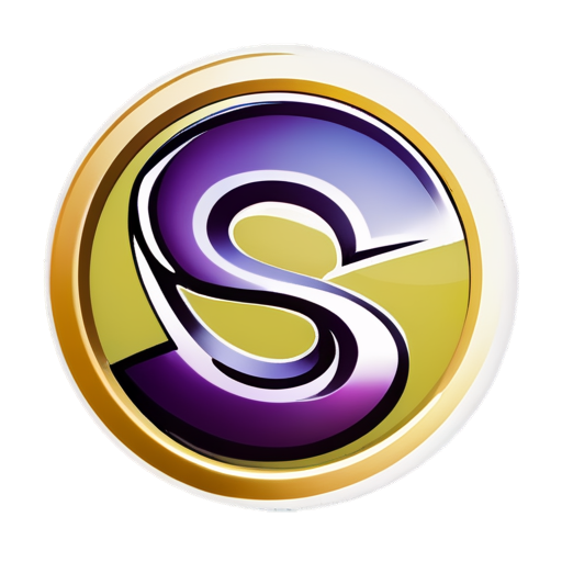 letter s inside circle - icon | sticker