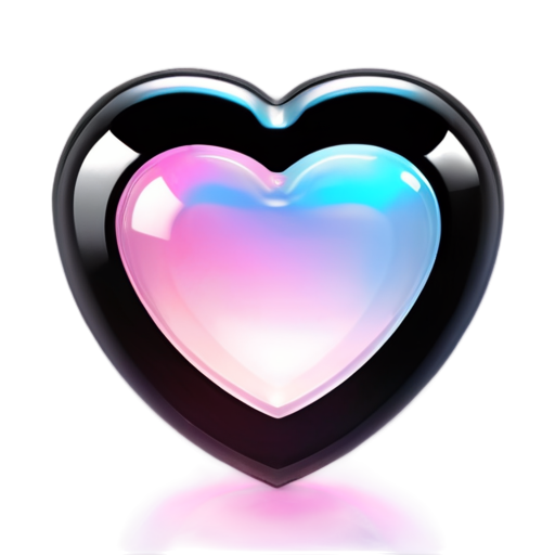 Holographic pink andriod heart - icon | sticker