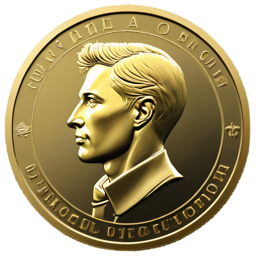 pavel durov style coin gold - icon | sticker