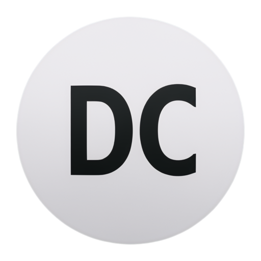 black letters d c in white circle - icon | sticker