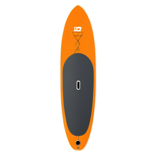 Sup board orange white - icon | sticker
