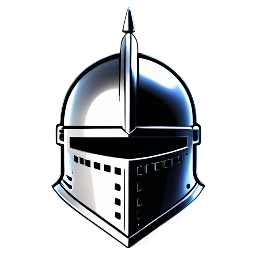 knight helmet outline icon - icon | sticker