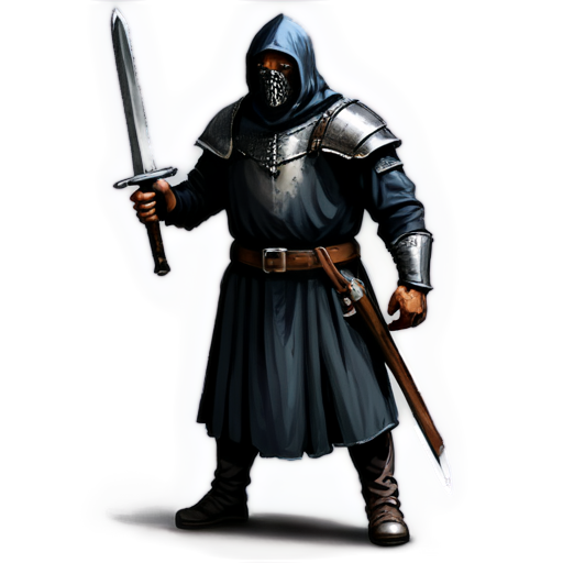 medieval executioner, paint style - icon | sticker