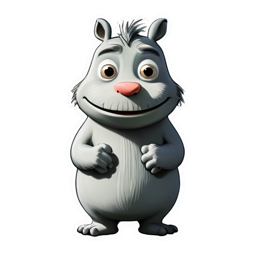 A good Moomin-Troll who greets you with a good morning - icon | sticker