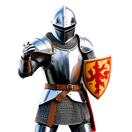 artistic art style medieval knight stealing - icon | sticker