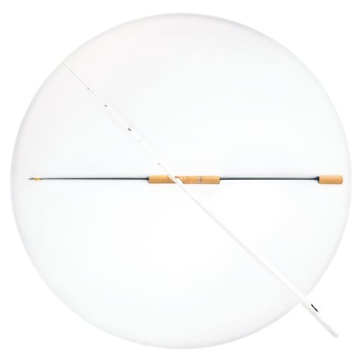 unusual fishing rod in white circle - icon | sticker