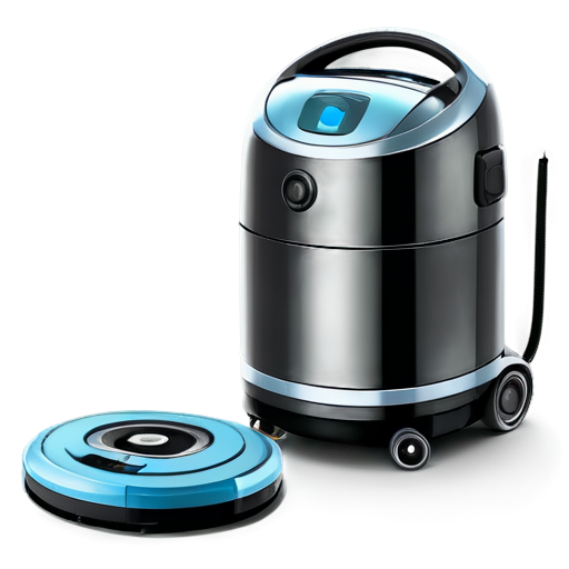 The vacuum cleaner robot - icon | sticker