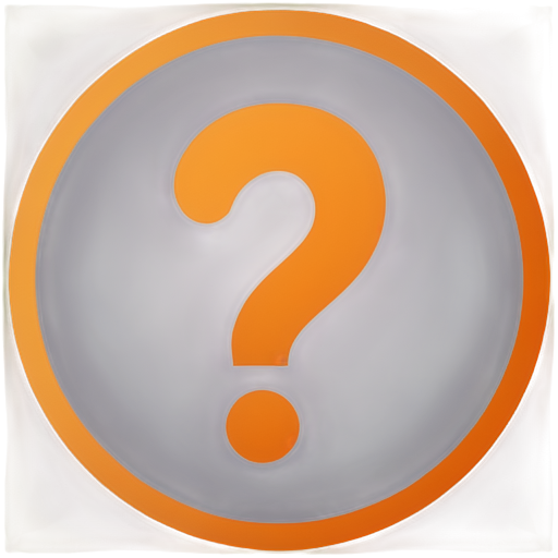 An orange question mark in a circle - icon | sticker