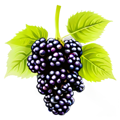 medieval blackberry, paint style - icon | sticker